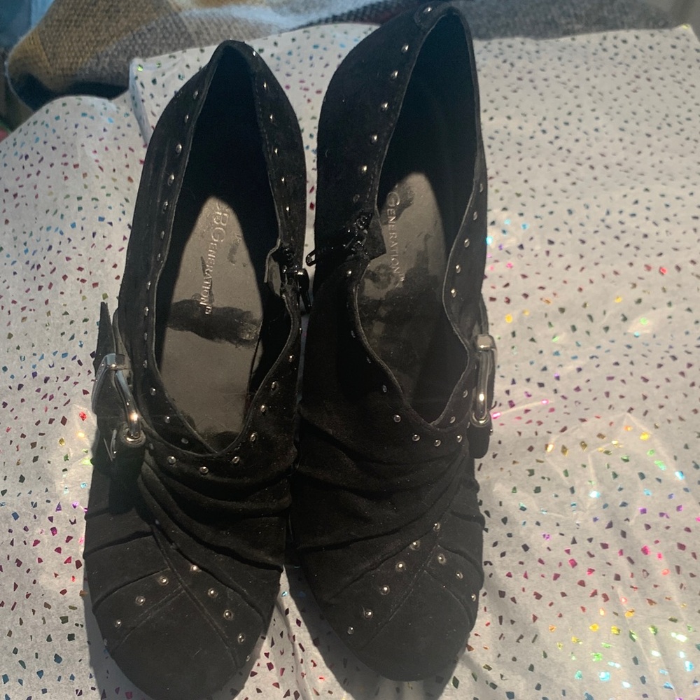 BCBG Paris Black Studded Heeled Shoes